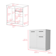 Load image into Gallery viewer, Multi-Functional Dresser Carlin, Top Surface as TV Stand, White Finish
