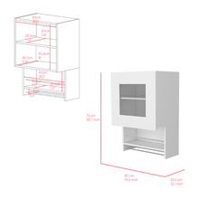 Load image into Gallery viewer, Kitchen Wall Cabinet Papua, Three Shelves, White Finish
