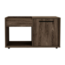 Load image into Gallery viewer, Coffee Table Dext, Single Door Cabinet, One Open Shelf, Dark Walnut Finish
