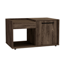 Load image into Gallery viewer, Coffee Table Dext, Single Door Cabinet, One Open Shelf, Dark Walnut Finish
