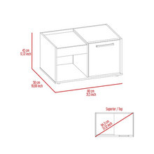 Load image into Gallery viewer, Coffee Table Dext, Single Door Cabinet, One Open Shelf, Dark Walnut Finish
