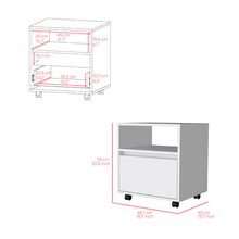 Load image into Gallery viewer, Laurel 2 Piece Bedroom Set, Nightstand + Armoire, White Finish
