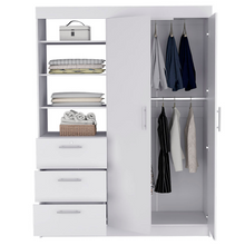 Load image into Gallery viewer, Armoire Rumanu, Three Drawers, White Finish
