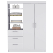 Load image into Gallery viewer, Armoire Rumanu, Three Drawers, White Finish
