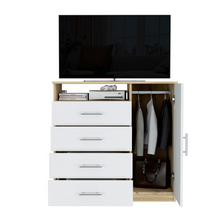 Load image into Gallery viewer, Dresser Beaufort, Four drawers, Light Oak / White Finish
