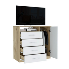 Load image into Gallery viewer, Dresser Beaufort, Four drawers, Light Oak / White Finish
