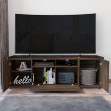 Load image into Gallery viewer, Tv Stand for TV´s up 55&quot; Dext, One Cabinet, Double Door, Dark Walnut Finish
