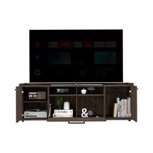 Load image into Gallery viewer, Tv Stand for TV´s up 55&quot; Dext, One Cabinet, Double Door, Dark Walnut Finish
