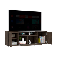 Load image into Gallery viewer, Tv Stand for TV´s up 55&quot; Dext, One Cabinet, Double Door, Dark Walnut Finish
