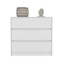 Load image into Gallery viewer, Dresser Maldus, Three Drawers, White Finish
