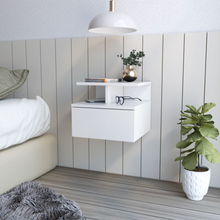 Load image into Gallery viewer, Floating Nightstand Flopini, One Drawer, White Finish
