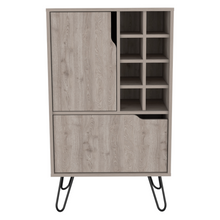 Load image into Gallery viewer, L Bar Cabinet Silhill, Eight Wine Cubbies, Two Cabinets With Single Door, Light Gray Finish
