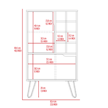 Load image into Gallery viewer, L Bar Cabinet Silhill, Eight Wine Cubbies, Two Cabinets With Single Door, Light Gray Finish
