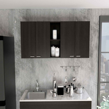 Load image into Gallery viewer, Wall Cabinet Ontario, Double Door, Black Wengue Finish
