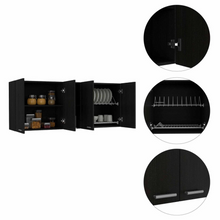 Load image into Gallery viewer, Wall Cabinet Ontario, Double Door, Black Wengue Finish
