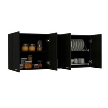 Load image into Gallery viewer, Wall Cabinet Ontario, Double Door, Black Wengue Finish
