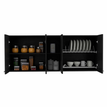 Load image into Gallery viewer, Wall Cabinet Ontario, Double Door, Black Wengue Finish
