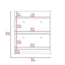 Load image into Gallery viewer, Shoe Rack Dublin, One Open Shelf, Two Extendable Cabinets, Light Oak / White Finish
