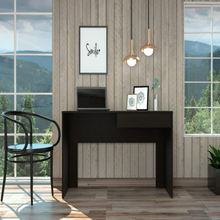 Load image into Gallery viewer, Computer Desk Harrisburg, One Drawer, Black Wengue Finish
