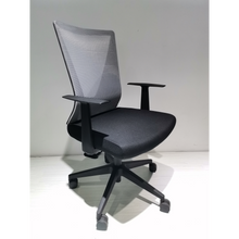 Load image into Gallery viewer, Office Chair Armin, Nylon Base Black, Fixed Armrest, Black Wengue/ Smoke Finish
