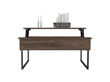 Load image into Gallery viewer, Lift Top Coffee Table Cessarr,Two Legs, Dark Walnut Finish
