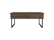 Load image into Gallery viewer, Lift Top Coffee Table Cessarr,Two Legs, Dark Walnut Finish
