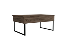 Load image into Gallery viewer, Lift Top Coffee Table Cessarr,Two Legs, Dark Walnut Finish
