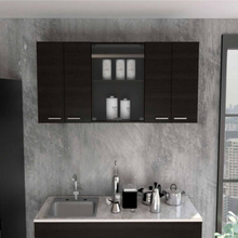 Load image into Gallery viewer, Superior Wall Cabinet Peoria, Four Interior Shelves, Black Wengue Finish
