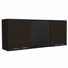 Load image into Gallery viewer, Superior Wall Cabinet Peoria, Four Interior Shelves, Black Wengue Finish
