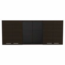 Load image into Gallery viewer, Superior Wall Cabinet Peoria, Four Interior Shelves, Black Wengue Finish
