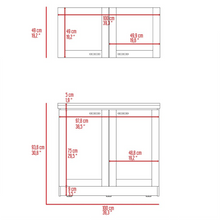 Load image into Gallery viewer, Cabinet Set Zeus, Two Shelves, Black Wengue Finish
