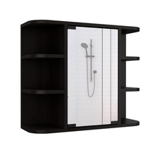 Load image into Gallery viewer, Medicine Cabinet Milano,Six External Shelves Mirror, Black Wengue Finish
