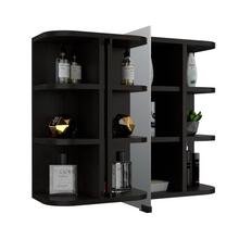 Load image into Gallery viewer, Medicine Cabinet Milano,Six External Shelves Mirror, Black Wengue Finish
