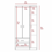 Load image into Gallery viewer, Three Door Armoire Clark, Metal Rod, Black Wengue Finish
