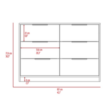 Load image into Gallery viewer, 4 Drawer Double Dresser Maryland, Metal Handle, Black Wengue / Pine Finish
