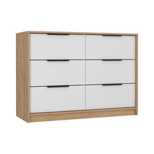 Load image into Gallery viewer, 4 Drawer Double Dresser Maryland, Metal Handle, Pine / White Finish
