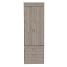 Load image into Gallery viewer, Armoire Tarento,Two Drawers, Light Gray Finish
