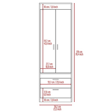 Load image into Gallery viewer, Armoire Tarento,Two Drawers, Light Gray Finish
