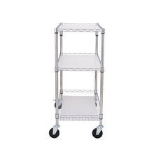 Load image into Gallery viewer, VEVOR 3-Tier Utility Cart Rolling Cart on Wheels 35&quot;x18&quot;x35.5&quot; 661 LBS 6 Hooks
