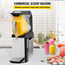 Load image into Gallery viewer, VEVOR 110V Slushy Machine 10L Margarita Frozen Drink Maker 600W Automatic Clean Day and Night Modes for Supermarkets Cafes Restaurants Snack Bars Commercial Use
