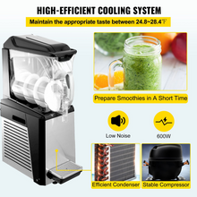 Load image into Gallery viewer, VEVOR 110V Slushy Machine 10L Margarita Frozen Drink Maker 600W Automatic Clean Day and Night Modes for Supermarkets Cafes Restaurants Snack Bars Commercial Use
