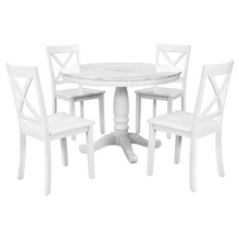 Load image into Gallery viewer, 5 Pieces Dining Table and Chairs Set for 4 Persons, Kitchen Room Solid Wood Table with 4 Chairs
