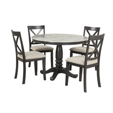 Load image into Gallery viewer, 5 Pieces Dining Table and Chairs Set for 4 Persons, Kitchen Room Solid Wood Table with 4 Chairs
