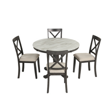 Load image into Gallery viewer, 5 Pieces Dining Table and Chairs Set for 4 Persons, Kitchen Room Solid Wood Table with 4 Chairs
