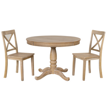 Load image into Gallery viewer, Modern Dining Table Set for 4,Round Table and 4 Kitchen Room Chairs,5 Piece Kitchen Table Set for Dining Room,Dinette,Breakfast Nook,Natural Wood Wash
