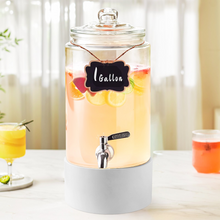 Load image into Gallery viewer, VEVOR Beverage Dispenser, 1 Gallon Drink Dispensers for Parties, Glass Juice Dispenser with Stainless Steel Spigot, Iced Tea Lemonade Juice Water Dispenser, for Restaurants, Hotels, Parties
