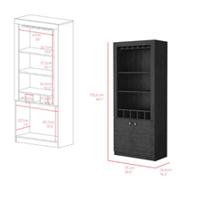 Load image into Gallery viewer, Bar Cabinet Margarita, Two Door Cabinet, Smokey Oak Finish
