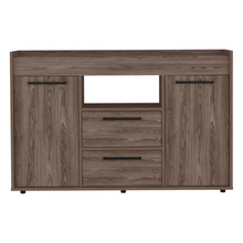 Load image into Gallery viewer, Sideboard Perssiu, Two Drawers, Double Door Cabinets, Dark Walnut Finish
