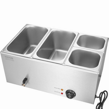 Load image into Gallery viewer, VEVOR Commercial Electric Food Warmer 4-Pan Countertop Buffet 16.4QT Bain Marie
