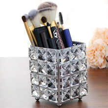 Load image into Gallery viewer, Makeup Brush Holder Organizer Cosmetic Brushes Storage Eyeliners Eyebrow Pencil Container Cup (Silver Square)
